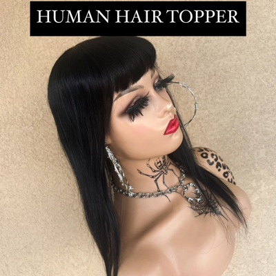 Topper in human hair 