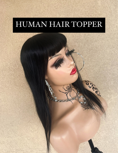Topper in human hair 