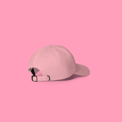 Pastel bubblegum heart baseball cap pink