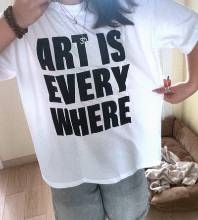 Free Shipping-ART IS EVERYWHERE TEE