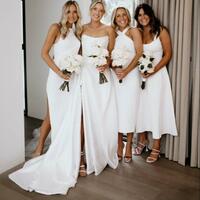 Elegant Sheath Boho Beach Wedding Dress Bridal Gown Wedding Gown - Thumbnail 1