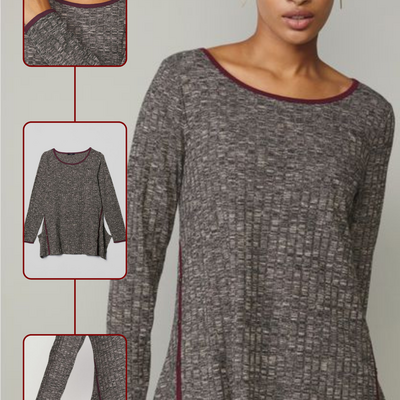 Space-dye ribbed pullover - final sale