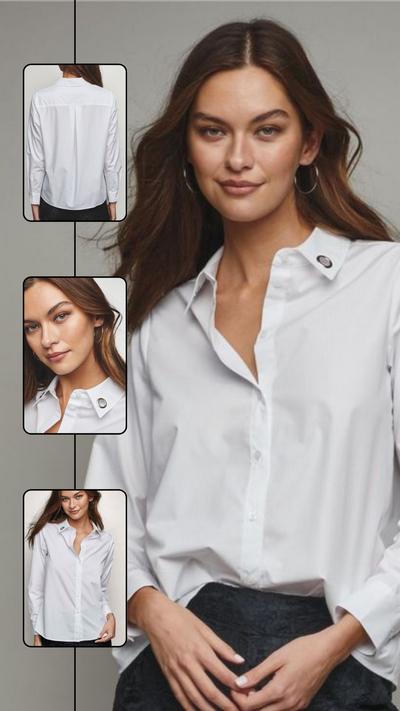 Grommet Collar Shirt - FINAL SALE
