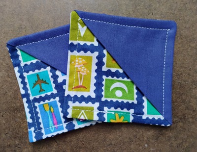 Corner bookmark- stamps