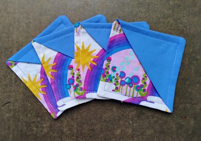 Corner bookmark- blue rain