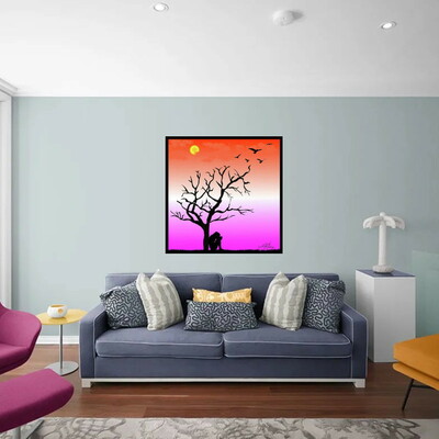 Alone in thoughts art print