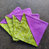 Corner Bookmark- Purple Green Letters