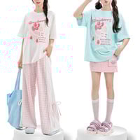 Cute cake lace patchwork antibacterial T-shirt - Thumbnail 1