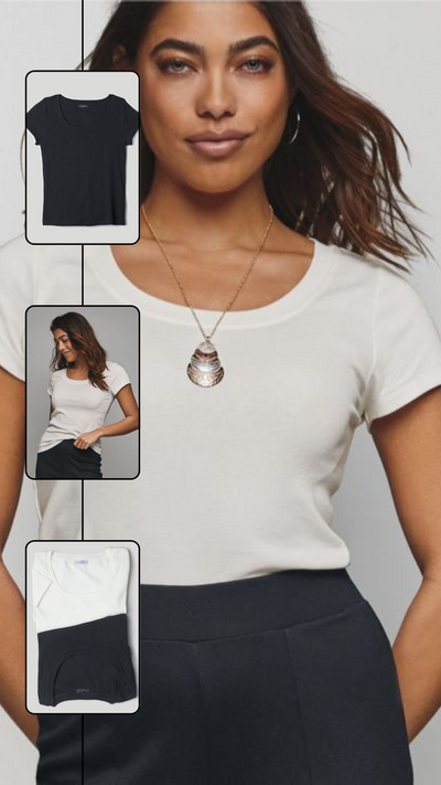 2-Pack Rib Knit T-Shirts -FINAL SALE