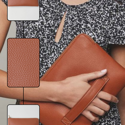 Pebbled clutch - final sale