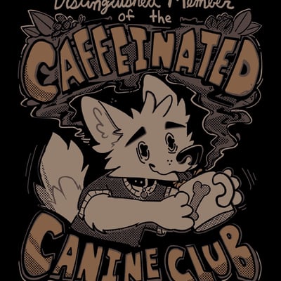 "caffeinated k9" [t-shirt]
