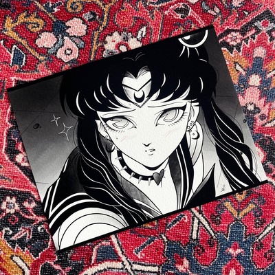 "dark moon" 8 1/2 x 11" print