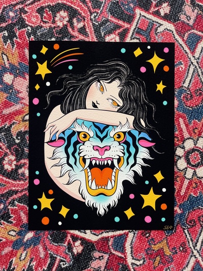 "Celestial Tiger" 8 1/2 x 11" Print