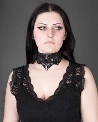OOAK Bloodlines Choker - Blk/Silver - Thumbnail 2