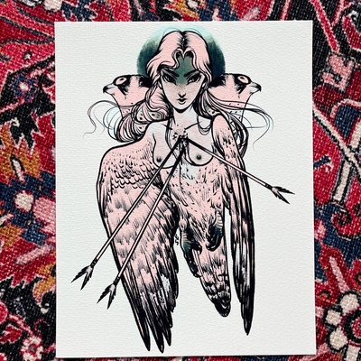 "harpy" 8 1/2 x 11" print