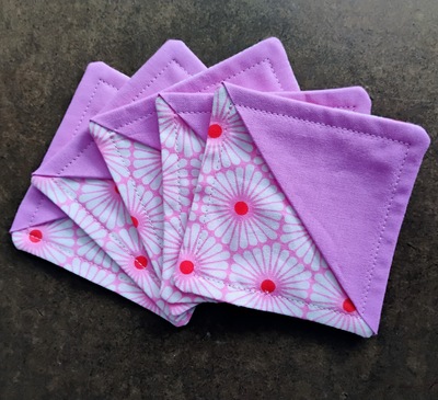 Corner bookmark- pink mid century