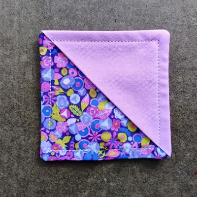 Corner bookmark- light purple floral endpaper