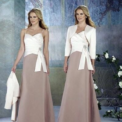 Elegant sheath satin with jacket mother of the bride/ groom dresses formal evening dress