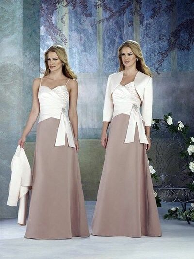 Elegant Sheath Satin with Jacket Mother Of The Bride/ Groom Dresses Formal Evening Dress