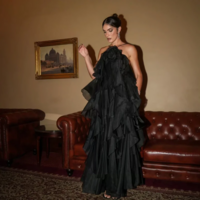 Gorgeous Flowy Layered Ruffles Long Dress - Thumbnail 2