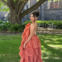 Gorgeous Flowy Layered Ruffles Long Dress - Thumbnail 6