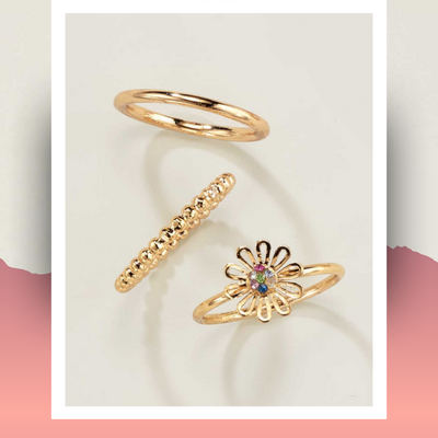 Delicate garden ring set - final sale