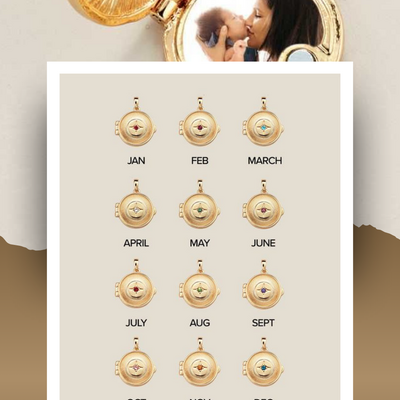 Keepsake birthstone locket - clearance - Thumbnail 3