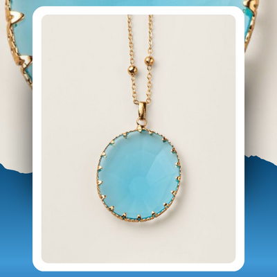 Blue horizon pendant necklace