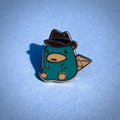 A platypus? hard enamel mini pin