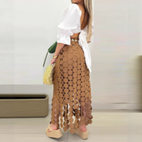 Elegant Temperament Embroidered Hip Hugging Skirt - Thumbnail 2