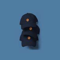 Smiley Face Bouncy Balls Baseball Cap Navy Blue - Thumbnail 4