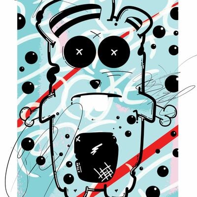 Oversize print by mou kahami "please don't wake me up "