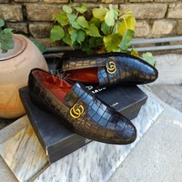 Crafted Leather Handmade Classic Crocodile/Alligator Leather Dress Shoes - Thumbnail 1