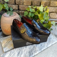 Crafted Leather Handmade Classic Crocodile/Alligator Leather Dress Shoes - Thumbnail 2