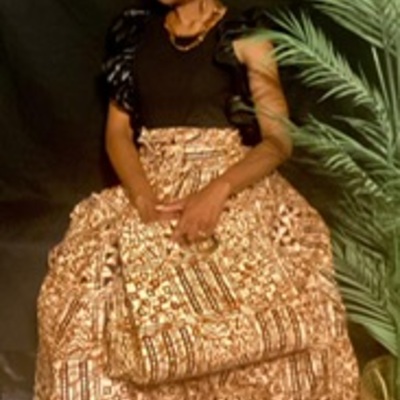Sankofa sista skirt set w/ headwrap & purse