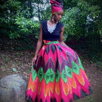 Pink peacock skirt