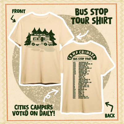 Bus stop tour t-shirt