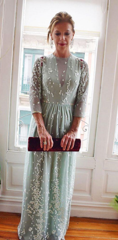 Sheath Mint Green Half Sleeve Mother of Bride Dresses