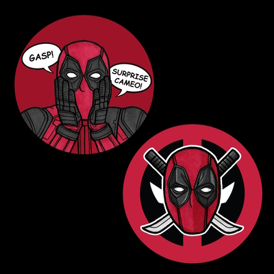 Deadpool Button Badges/Keyrings