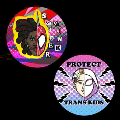 Spider-Verse Large Button Badges/Keyrings