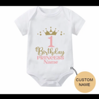 Princesses Family T-Shirt Set – Custom Name Birthday Shirts for Girls & Family - Thumbnail 1