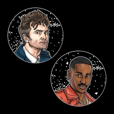 Doctors who button badges (set 2)