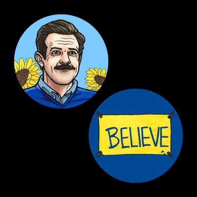 Ted lasso button badges
