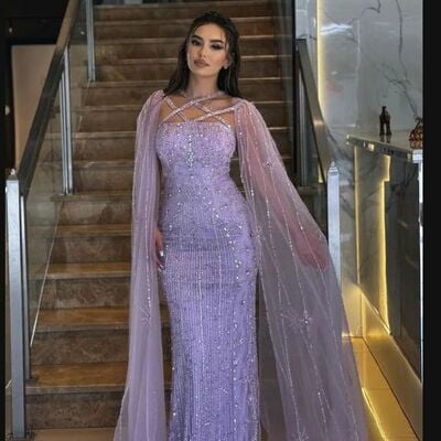 Luxury mermaid sequins lace pink prom dresses evening gowns formal party gowns