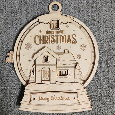 #147 snow globe countdown ornament