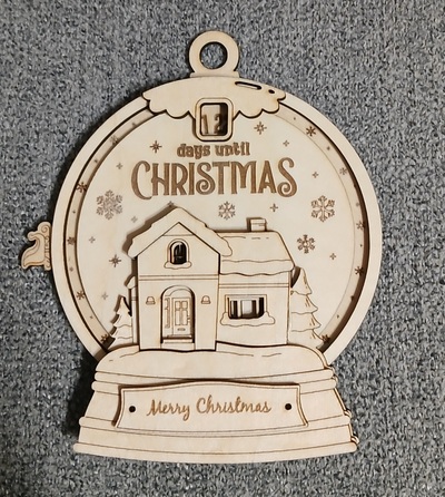 #147 Snow Globe Countdown Ornament