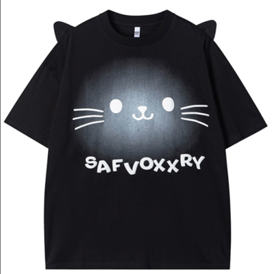 Cute cat-ear t-shirt for summer