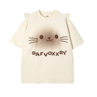 Cute cat-ear T-shirt for summer - Thumbnail 1
