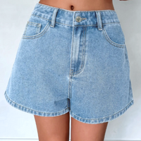 PINK BOW EMBROIDERY DENIM SHORTS - Thumbnail 2