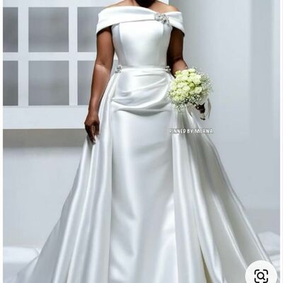 Simple wedding dress, mermaid african girls bridal dress bridal gown